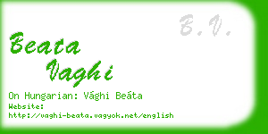 beata vaghi business card